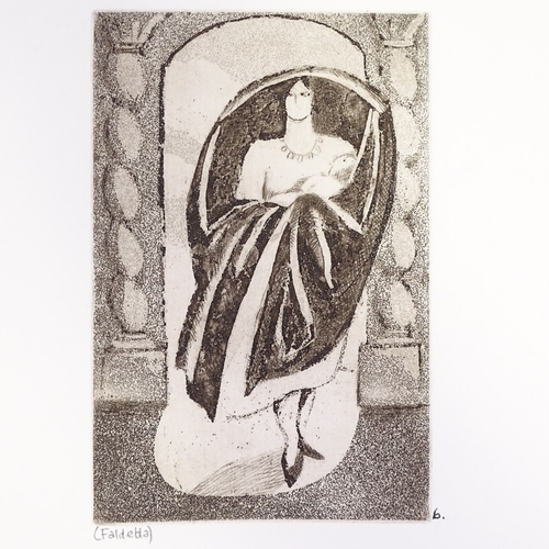 1283 - Viola Paterson (1899 - 1981), proof etching, standing figure, image 6