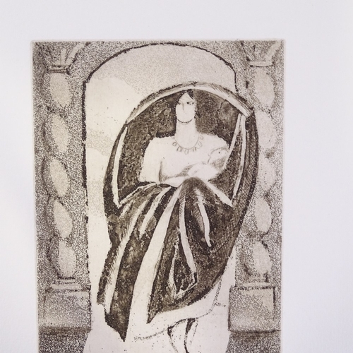 1283 - Viola Paterson (1899 - 1981), proof etching, standing figure, image 6