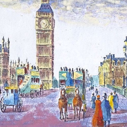 1287 - Petty, enamel painting on copper, scene at Westminster, 8