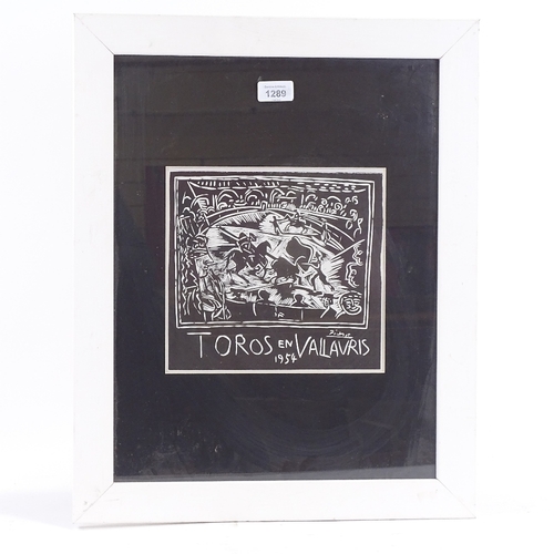 1289 - After Picasso, lithograph, Toros En Vallauris, image 8