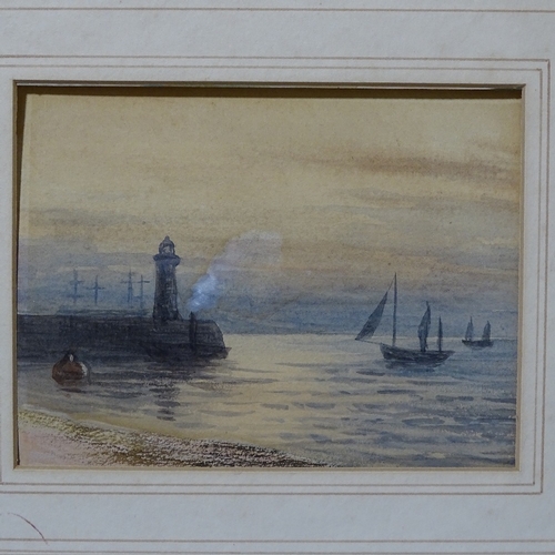 1297 - 3 19th century watercolours, Clifton Bridge, Tregothan House and a harbour scene, unsigned, largest ... 