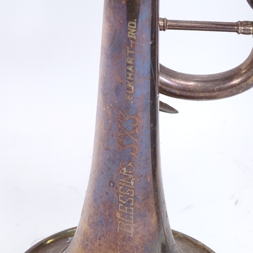 37 - A Blessing SX3 silver plated 3-valve trumpet, serial no. 241304, length 54cm, in Jupiter carrying ca... 
