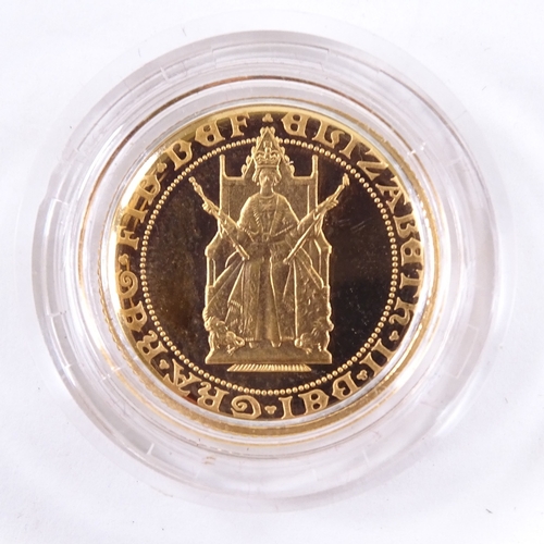 101 - 500th anniversary 1989 gold sovereign coin, 8g, cased