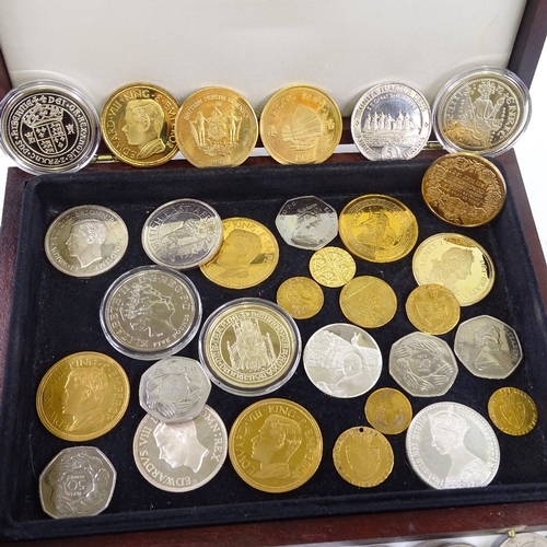 107 - Various coins and medals etc, including some silver