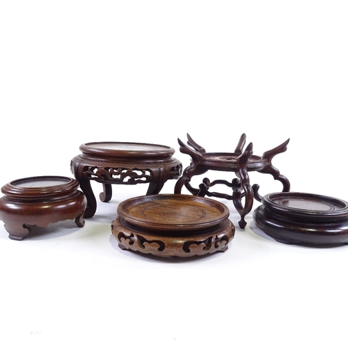 177 - A group of Chinese hardwood stands