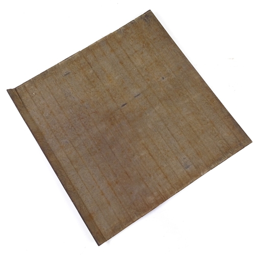 178 - A 19th century mahogany and boxwood roll-up travelling games board, 39cm across