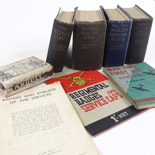 192 - A group of various books, including 4 volumes by Talbot Booth, 2 Second War Period pamphlets, and an... 