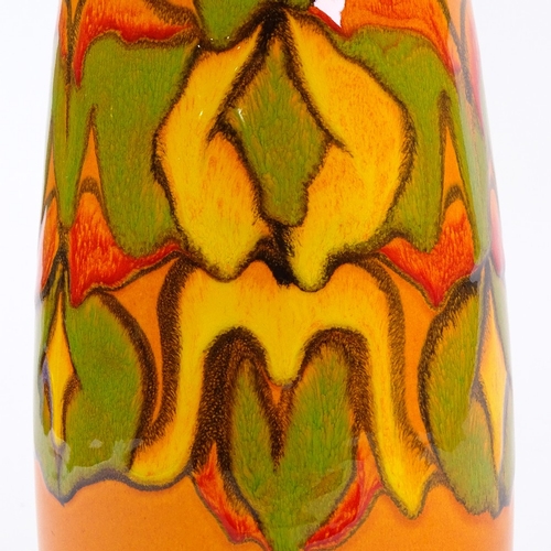 195 - A large Poole Pottery Delphis vase, shape 93, monogram to base for Andree Fontana, height 31cm.