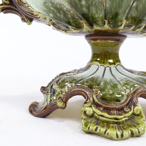 196 - A Julius Dressler Austrian majolica planter, Art Nouveau / Jungenstil period, a/f, height 24cm.