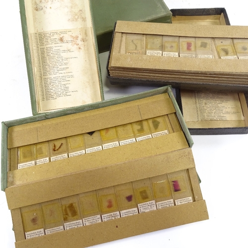 200 - 3 boxes of microscope slides, with labels for St Mary's Hospital, Innoculation Deptartment, London.