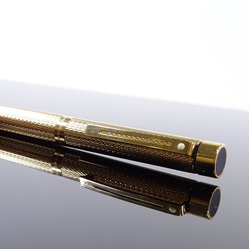 84 - A Sheaffer gold plated fountain pen with 14ct nib