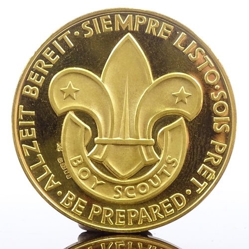 90 - A 22ct gold medal, commemorating 25th anniversary of the death of Lord Baden-Powell, type B nr 488/5... 