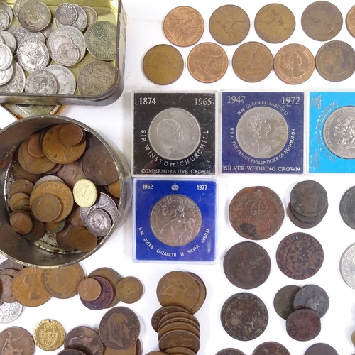 96 - A collection of British pre-decimal coins.