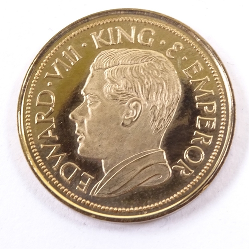 98 - Edward VIII British Palestine gold crown 1936, .375 hallmark, 3.9g