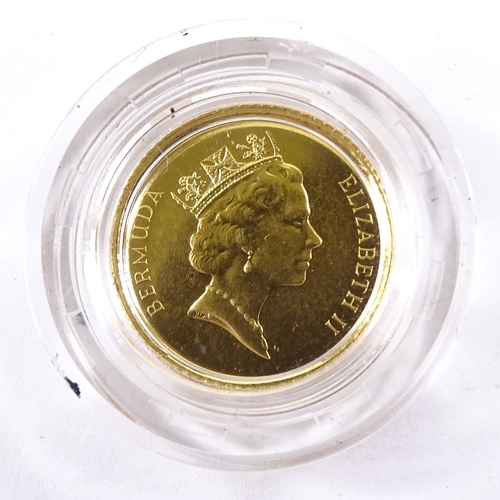 99 - A Bermuda 10 dollar gold coin 1990, .999 gold, 3.13g