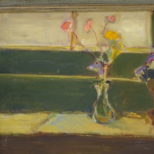 1270 - Mid-20th century oil on board, still life, unsigned, 9