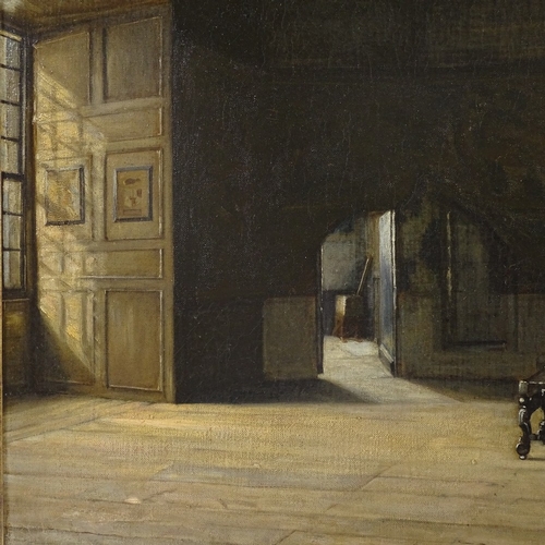 1300 - 19th century oil on canvas, Mary Queen of Scots Bedchamber, Holyrood House Edinburgh, unsigned, 16