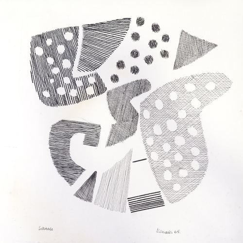 1301 - Edwards, etching, abstract, 1965, sheet size 22.5