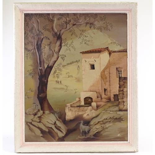 1175 - Barbara Konstan, oil on canvas, Continental village, 1934, signed, 32