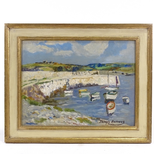 1189 - Joseph Andrews, oil on board, Chemaes Bay Anglesey, signed, 12