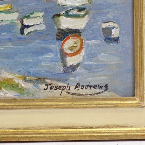 1189 - Joseph Andrews, oil on board, Chemaes Bay Anglesey, signed, 12