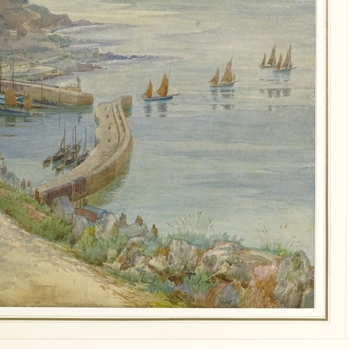 1191 - Edwin Harris (1882 - 1915), watercolour, view of Mousehole, 12