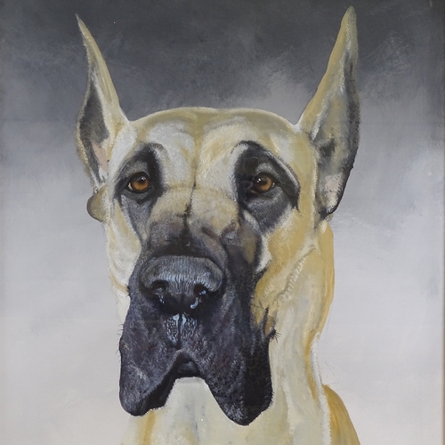 1206 - Clive Fredriksson, oil on board, big dog, overall 42