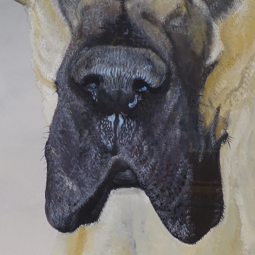 1206 - Clive Fredriksson, oil on board, big dog, overall 42