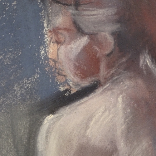 1214 - Coloured pastels, nude life study, unsigned, 20