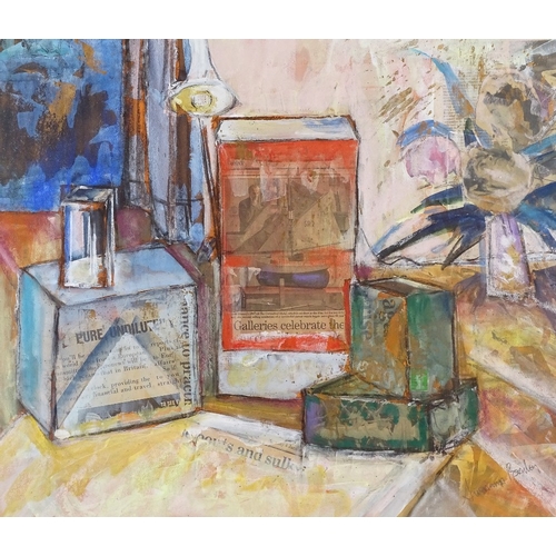 1216 - Suzanna Bailey, mixed media, still life, signed, 20