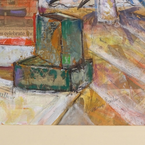 1216 - Suzanna Bailey, mixed media, still life, signed, 20