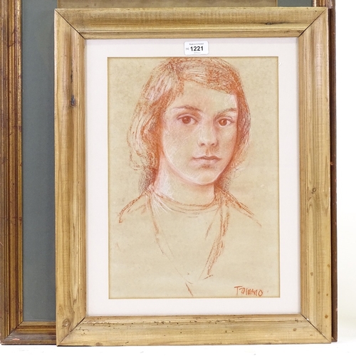 1221 - George Bain, drypoint etching and aquatint, head of girl, signed in pencil, image 7