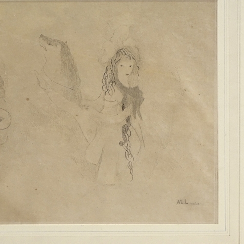 1241 - Marie Laurencin, original lithograph, Eventail Aux Deux Figures, 1926, signed with monogram in penci... 