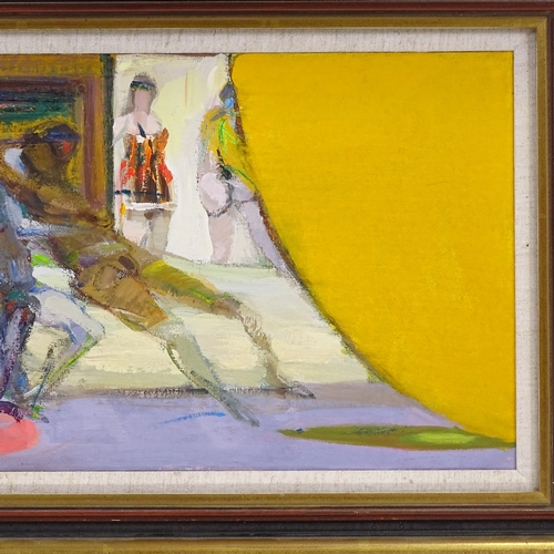 1245 - Sir Robin Philipson PRSA ARA HRA RSW (1916-1992), oil on board, The Yellow Curtain, 1975, 10