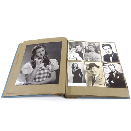 54 - STAGE AND THEATRE INTEREST - an album of autographed photos and cards, including John Gielgud, John ... 