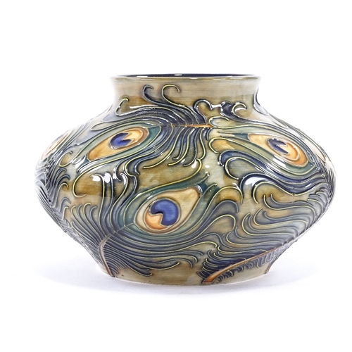 58 - A Moorcroft pottery Pheonix pattern vase, signed by Rachel J Bishop with additional impressed marks ... 