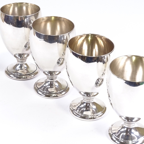 671 - A set of 4 Garrard & Co Regent silver plated goblets, height 12cm (4)