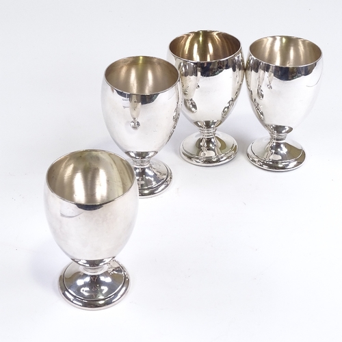 671 - A set of 4 Garrard & Co Regent silver plated goblets, height 12cm (4)