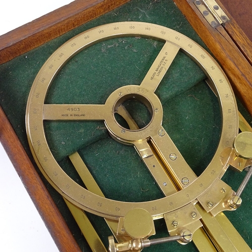 105 - A brass navigational instrument, by Heath Navigational Ltd London, early 20th century, with engraved... 