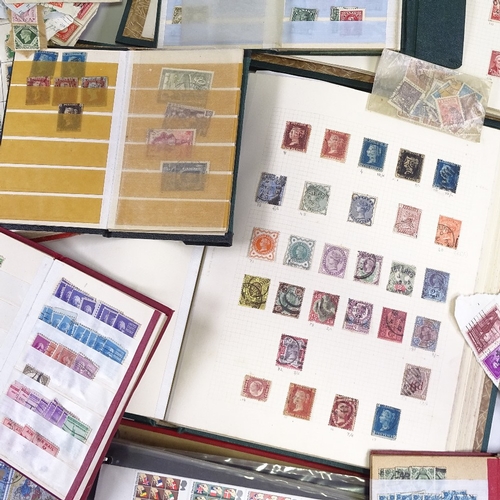 106 - Stamp collection, GB and world, including Penny Blacks, Reds and Blues, several albums and stock boo... 