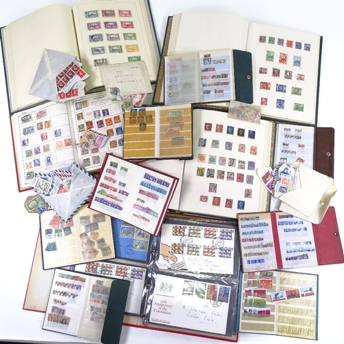 106 - Stamp collection, GB and world, including Penny Blacks, Reds and Blues, several albums and stock boo... 