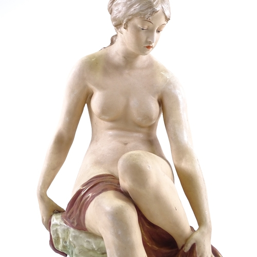 108 - Royal Dux porcelain Classical nude girl, height 47cm