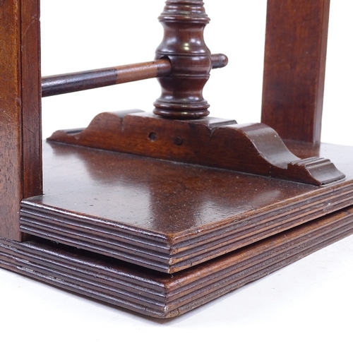 183 - A 19th century mahogany book press, 38cm x 27cm