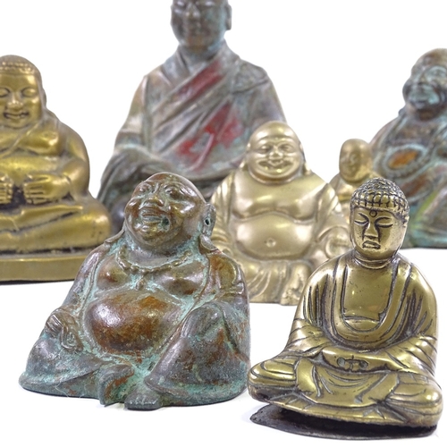 70 - A group of bronze Buddha figures, largest height 15cm (7)