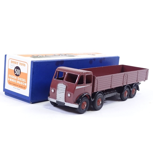 77 - DINKY TOYS - Foden Diesel 8 Wheel Wagon no. 501, boxed