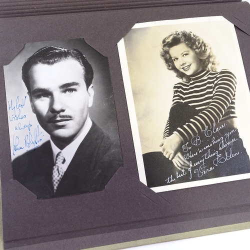 78 - Autograph album of film stars from the 1940s onwards, including Sir John Mills, Richard Attenborough... 