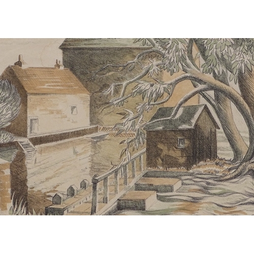 1274 - Billie Walters, lithograph, old mill, 8