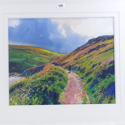 1282 - Richard Thorn, watercolour, Sue goes walking, signed, 15