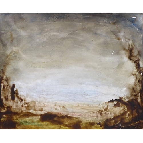 1295 - Killi Di Pauli (1911 - 1984), oil on card, abstract Classical landscape, 9