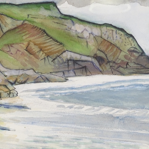 1300 - John Melville (1902 - 1986), watercolour, view of Anstey's Cove Torquay, signed and dated 1973, 15